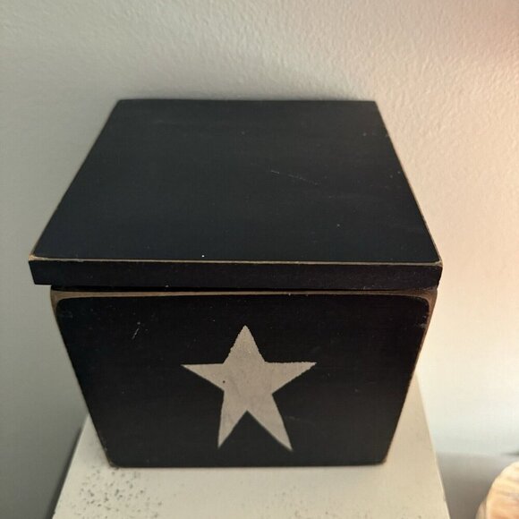 VTG Stacking Nesting Boxes Wooden Americana Primitive Country Folk Art Door Lids - Picture 3 of 10